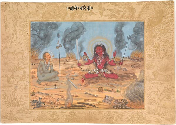 The Goddess Bhairavi Devi with Shiva, by Payag