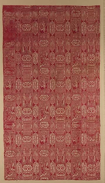 Textile Depicting a Scene from Nizami's Khamsa, by Nizami
