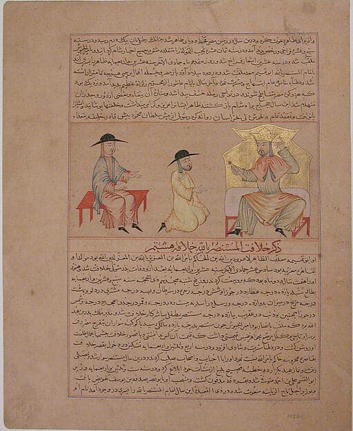 "Throne Scene", Folio from a Majma al-Tavarikh (Compendium of Histories), by Hafiz-i Abru