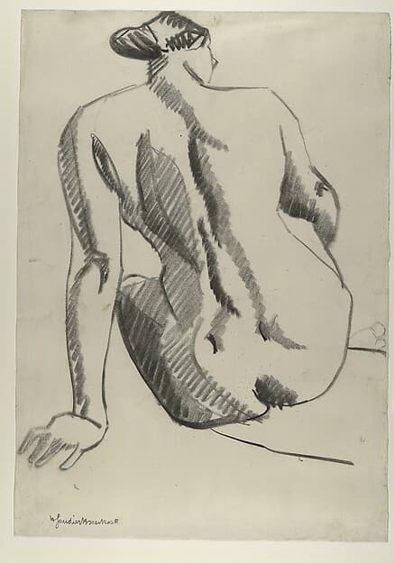 Seated Nude, Back-View, by Henri Gaudier-Brzeska