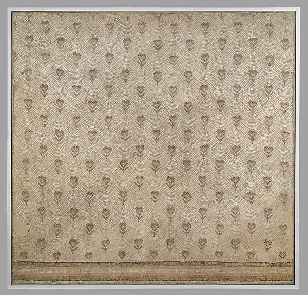 Section of a Marble Mosaic Bathhouse Floor