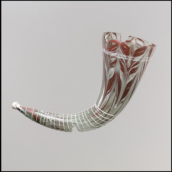 Glass Drinking Horn