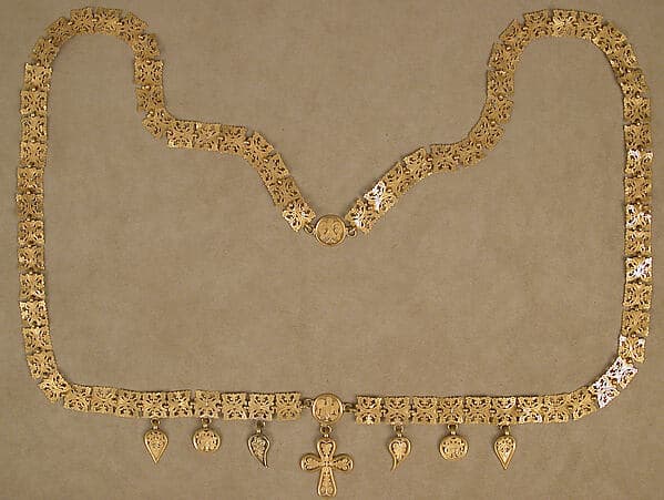 Gold Necklace with Cross