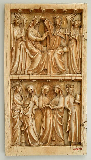 Leaf from a Diptych with the Coronation, Annunciation, and Visitation