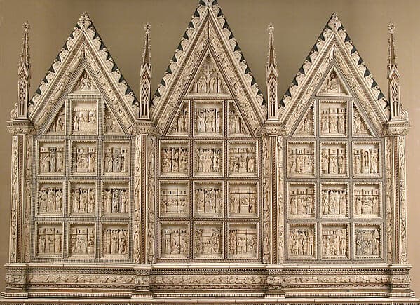 Altarpiece with the Lives of Jesus, Saint John the Baptist, and Saint John the Evangelist, by Baldassare degli Embriachi
