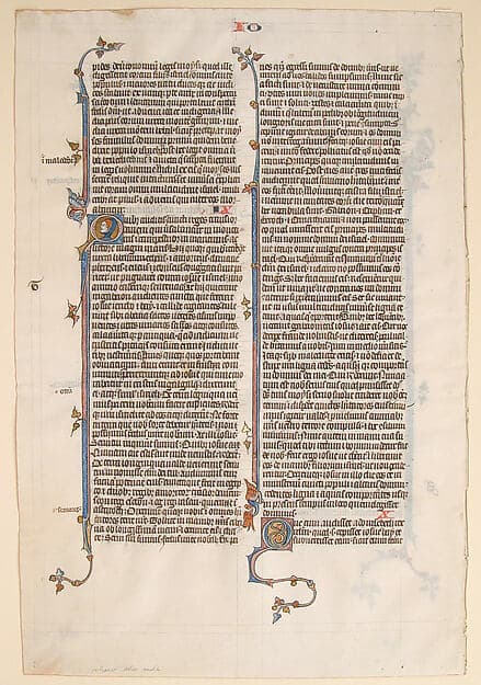 Manuscript Leaf from a Bible
