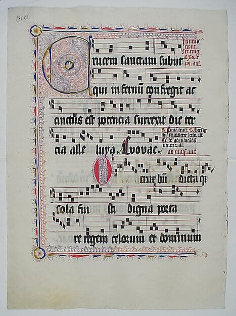 Manuscript Leaf with Initial C, from an Antiphonary