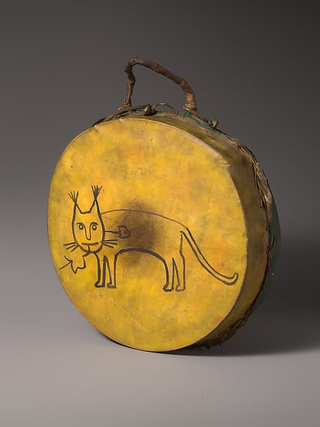 Wakan-chan-cha-gha (frame drum), by Sioux or Dakota tribe