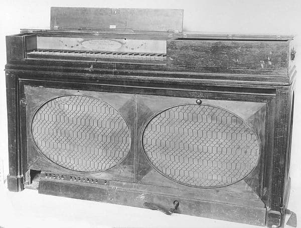 Organized square piano (square piano and pipe organ), by Longman & Broderip
