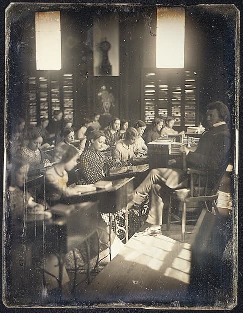 Classroom in the Emerson School for Girls, by Southworth and Hawes