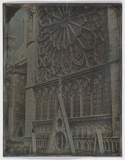 Rose Window, Notre-Dame Cathedral, Paris (277. Troyes. 1841. Cathedrale. Gde. Rose. Fichot-Paris [sic]), by Joseph-Philibert Girault de Prangey