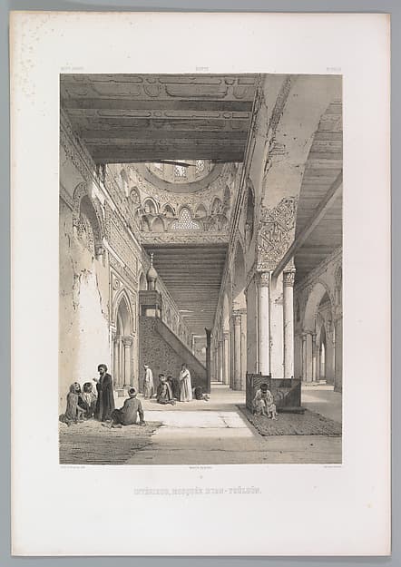 12. Intérieur, Mosquée d’Ibn Toûloûn, by Joseph-Philibert Girault de Prangey