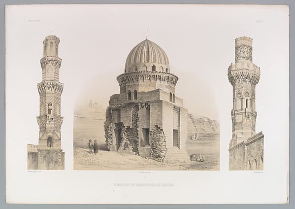 87. Tombeaux et Minarets, au Kaire, by Joseph-Philibert Girault de Prangey