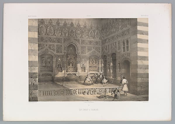 100. Un Iwân, à Damas, by Joseph-Philibert Girault de Prangey
