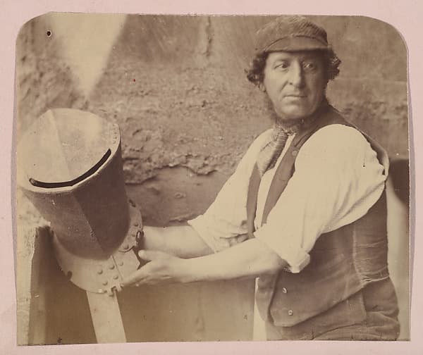 [Man with Helmet], by Oscar Gustav Rejlander