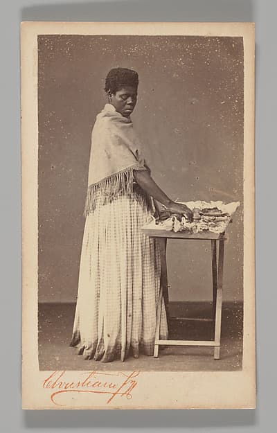 [Studio Portrait: Woman Standing Wearing Shawl, Brazil], by Christiano Junior