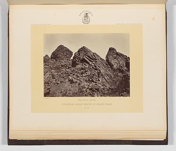 Columnar Basalt, Mouth of Grand Wash, by Timothy H. O'Sullivan