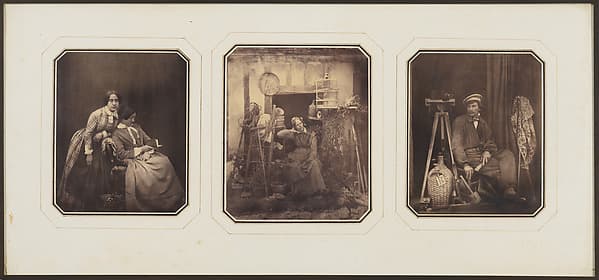 [Three Portraits in Original Exhibition Frame], by Louis-Adolphe Humbert de Molard