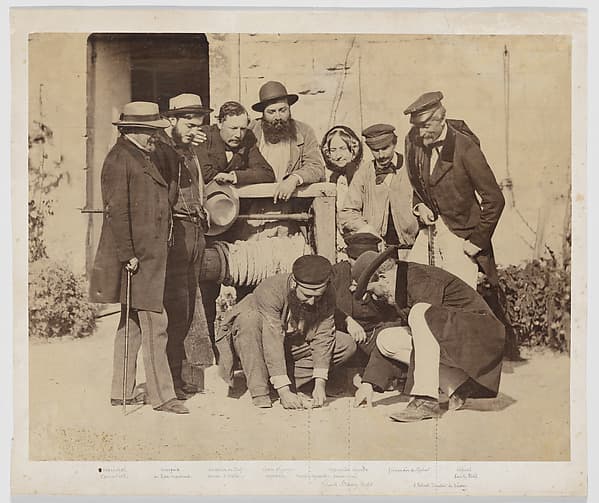 [Louis Robert, Onésipe Aguado, Olympe Aguado, Baron von Stoffel and others at the Aguado Country Estate, Grossouvre, France], by Louis-Rémy Robert