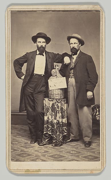 [Two Wine Merchants with Cask], by Moore Brothers