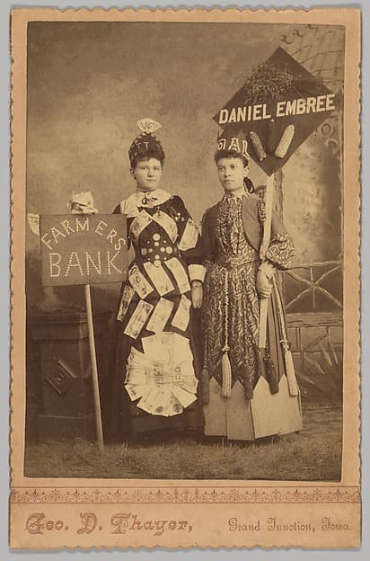 [Merchants' Carnival Portrait: Farmers Bank, Grand Junction, Iowa], by George D. Thayer