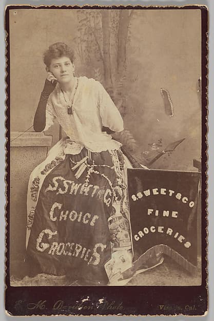 [Merchants' Carnival Portrait: S. Sweet & Co. Fine Groceries, Visalia, California], by E. M. Davidson