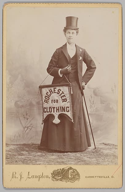 [Merchants' Carnival Portrait: Rochester For Clothing, Garrettsville, Ohio], by R. J. Langston