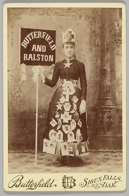 [Merchants' Carnival Portrait: Butterfield and Ralston, Sioux Falls, South Dakota], by Leroy Taylor Butterfield