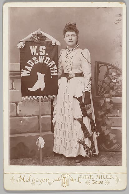 [Merchants' Carnival Portrait: W. S. Wadsworth Shoes, Lake Mills, Iowa], by T. J. Helgeson