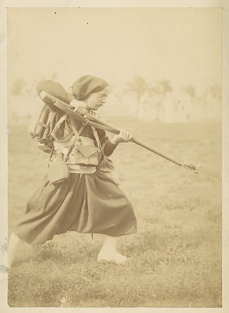 [Soldier Training with Bayonette], by Unknown