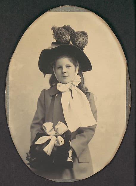 [Girl in Walking Costume with Hat and Muff], by Frederick Gutekunst