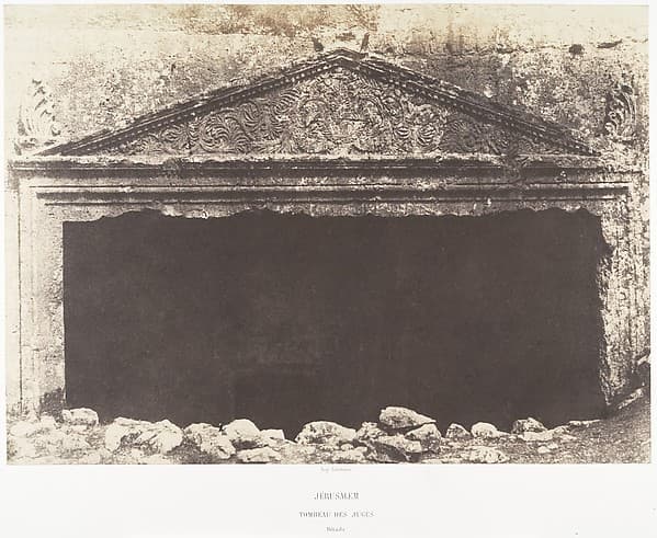 Jérusalem, Tombeau des Juges, Détails, by Auguste Salzmann