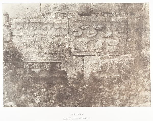 Jérusalem, Restes de scupltures judaïques, by Auguste Salzmann