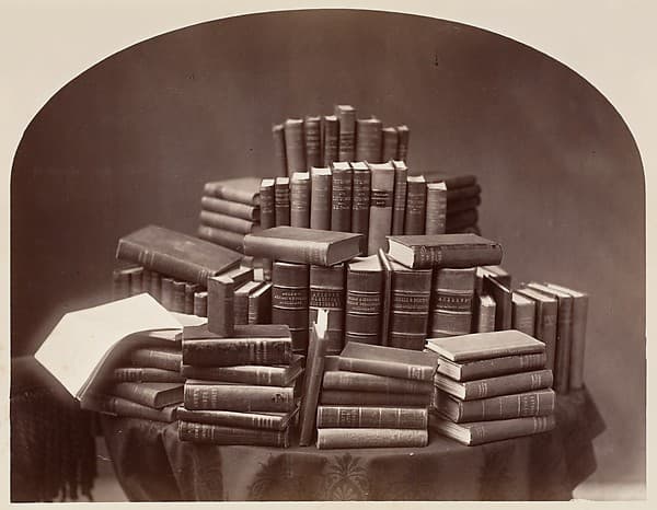 [Still Life with Books], by William Notman