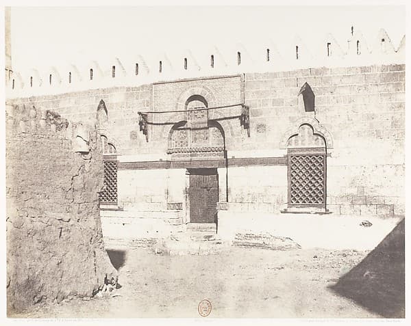 Souâdj, Tombeau de Mouràd-Bey - Entrée de la Mosquée, by Félix Teynard