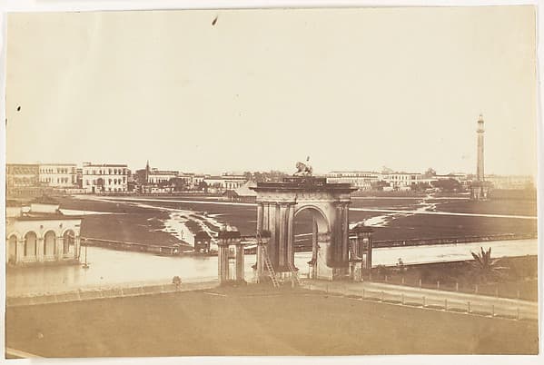 [The Maidan from Government House During the Rains], by John Constantine Stanley