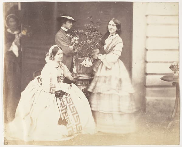 [Mrs Stuart, J.C.S and Mrs d'Aguilar, Barrackpore], by Unknown