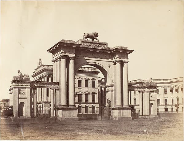 Gateway to Government House, Calcutta, by Captain R. B. Hill