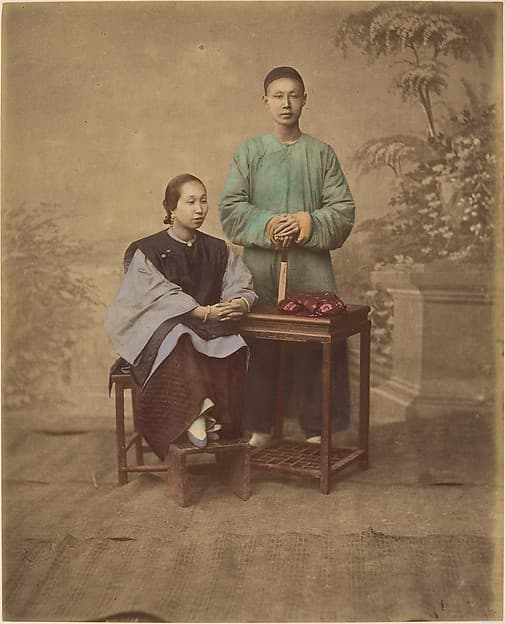 [Portrait of a Chinese Couple], by Unknown