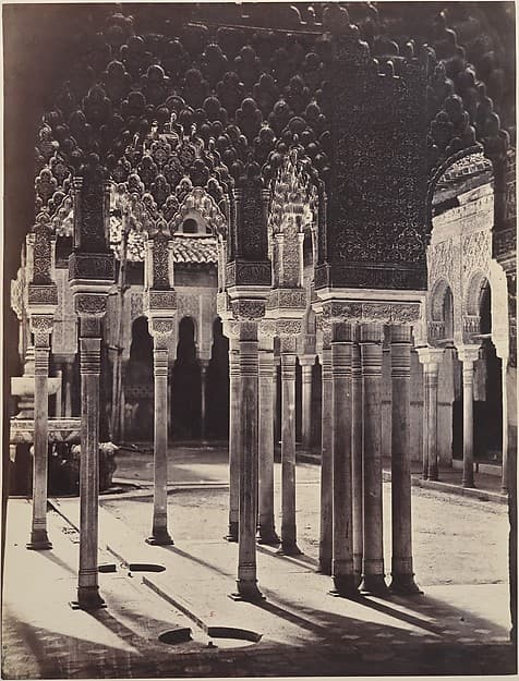 [The Lion Court at the Alhambra, Viewed from Beneath the Portico Temple], by Charles Clifford