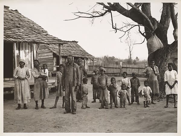 [African American Family at Gee's Bend, Alabama], by Arthur Rothstein