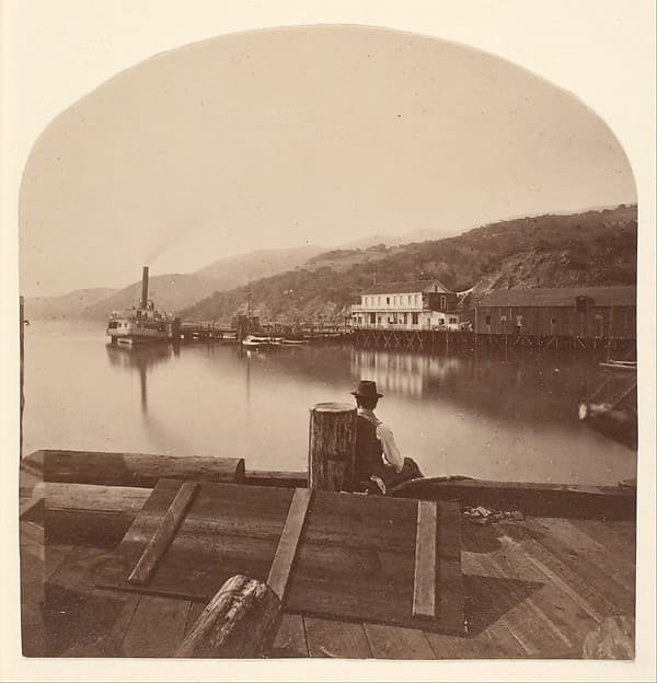 Sausalito from the N.P.C.R.R. Wharf, Looking South, by Eadweard Muybridge