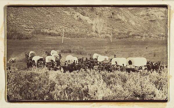 Mormon Emigrant Train, Echo Canyon, by Charles William Carter