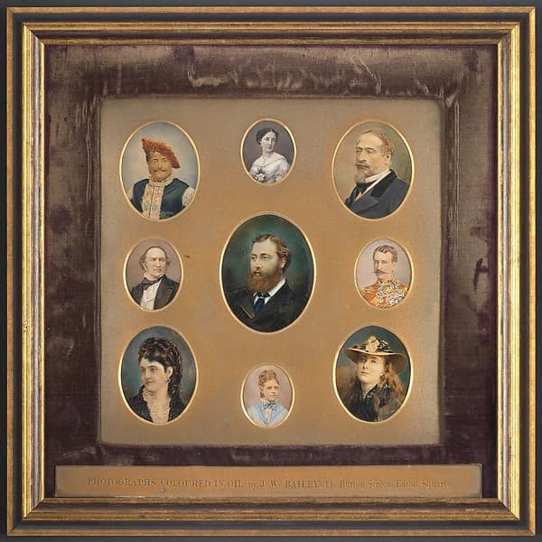 [Nine Portraits in Original Passe-Partout], by James William Bailey