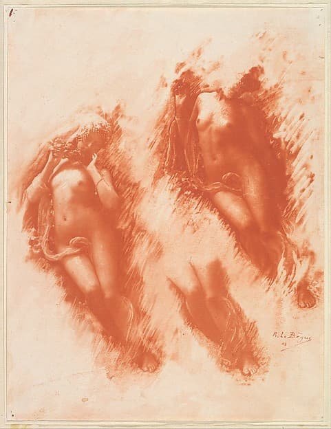 [Study in Orange], by René Le Bègue