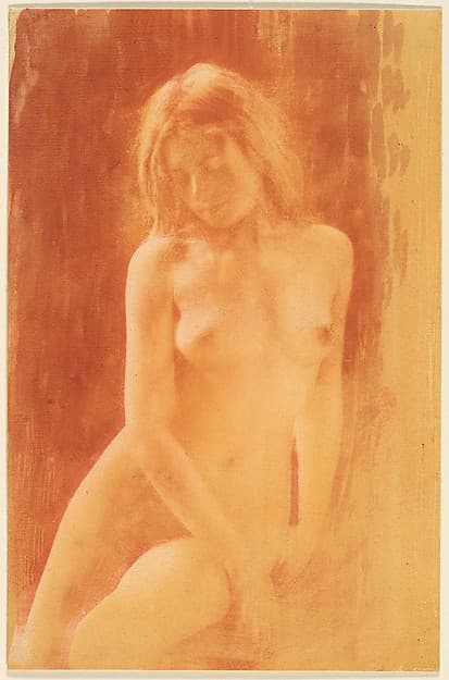 [Study in Orange], by René Le Bègue