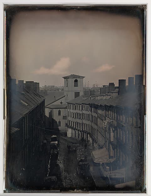 [View Down Brattle Street from the Southworth & Hawes Studio at 5 1/2 Tremont Row, Boston], by Southworth and Hawes