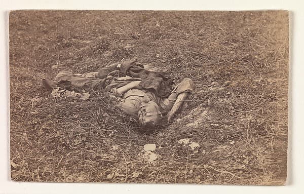 Confederate Soldier [on the Battlefield at Antietam], by Alexander Gardner