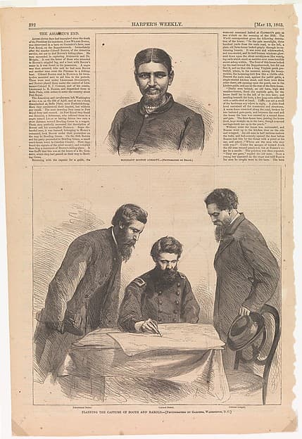 Planning the Capture of Booth and Harold, by Alexander Gardner