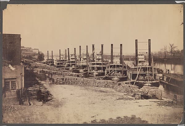 [Supply Steamers at Nashville, Tennessee], by Rodney Poole